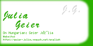 julia geier business card